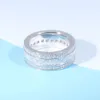 Fashionabla designsmycken 925 Silver VVS Moissanite Iced Out Ring Cuban Ring for Hip Hop Men