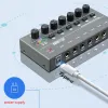 Accessories 6 Channel Professional Sound Mixer Ultra Lownoise Audio Sound Mixer Amplifier for Keyboards,mixer,musical Instruments