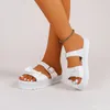 Slipper Summer Fashion Bow Flats Platform Sandals Femme Open Toe Flip Flops Outdoor Casual Beach Shoes Femme 240328