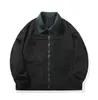 Jackets masculinos 2024 Trend Casual Casual Corduroy Velvet Color Comparation Autumn e Winter Jacket