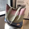 Alışveriş Torbaları Büyük Katlanır Çanta Yeniden Kullanılabilir Taşınabilir Omuz Çantası Seyahat Market Fermuar Moda Cep Tuval Tote Kadınlar