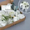 Dekorativa blommor bröllop konstgjorda blomma lådor dekorationer festival födelsedagsfest hem diy brud bukent gåvor ornament leveranser