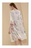 Accueil Vêtements Birdtree 16 mm Mulberry Silk Elegant Nightgown Plain Crepe Satin Femme Foothing Breathable Robe Spring Summer P41908QD