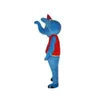 2024 costume da mascotte di elefante blu di Halloween per il personaggio della mascotte di cartoni animati per la vendita di supporto per la spedizione gratuita personalizzazione