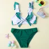 Abiti di costumi da bagno floreale tropicale per bambini Bikini set di bikini 714 anni due pezzi costumi da bagno per bambini imbottiti costume da bagno 2022 beachwear 2022