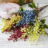 装飾的な花Plante Arthipielle Bluebry Bake Plants Berries Home Garden Wedding Decoration Flores Diyクリスマスリース用品