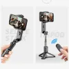 Monopods handhållen gimbal stabilisator trådlöst Bluetooth selfie hållare auto rörelsespårning för telefon med fyllning ljus stativ gimbal