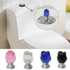 Toiletstoelbedekkingen spoelen Druk op Crystal Rose Flower Tank Knop Multicolor Push Switch Transparant Aid Multi