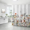Занавески для душа цветочные для ванной комнаты в пастырском стиле.