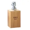 Liquid Soap Dispenser Push-Type Replacement Bottler Tom Bottle Wood Bamboo Shampoo Dusch Gel Hand Lotion