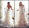 Dresses Floor Length Sexy Elegant V Neck Spaghetti Summer Wedding Dress Lace Open Back robes de mariee robe de mariages