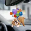 Decoratieve beeldjes auto schattige hondenhangen ornament met kleurrijke aerosfeer cadeaublokje interieur accessoires wanddecor voor huis