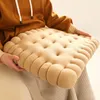 Pillow Simulation Cookies Plush Soft Thicken Square Biscuit Round Chair Short Toy Floor Pad Mat Home Decor Gift