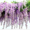 Decorative Flowers 12pcs Artificial Wisteria Vine Simulated Flower Fake Plastic Silk Ceiling Garden Home Courtyard Decoration