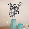 Decorative Flowers Set Of 3 Artificial Blueberry Branch Bouquet An Exquisite Addition To Your Home Or Event Crafted From High Quality