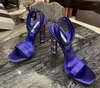 Dress Shoes Gemstone Heel Ladies Bling Party Runway Summer Sandal Rhinestone Straps Open Toe Ankle Strappy Sexy Celebrity