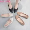 Повседневная обувь gktinoo 2024 Spring Women Brand Flats заостренные ноги офисные дамы подлинная кожаная женщина лодка большой размер