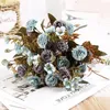 Decorative Flowers 30cm Flower 1 Bouquet European-style Small Lilac Carnation Artificial Wholesale Home Pography Soft Decoration Handm