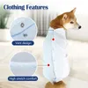 Hundkläder Autumn Winter Clothes Pet Home Anti-Hair Loss Medium/Large Dogs Four-Bent Cotton Clothing Pyjamas klänningar