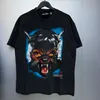 Hellstar T Shirt Designer T قمصان الرسوم البيانية لير ملابس الملابس المحببة مغسولة النسيج الشارع غرافيتي حروف رقائق طباعة عتيقة أسود فضفاضة