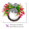 Dekorativa blommor dwan solid och inbjudande konstgjorda tulpaner krans charm inträde sätt dekor delikat hantverk påsk påskparti