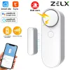 Detector Tuya WiFi Door Window Magnetic Sensor With Sound Alarm Door Open/Closed Detectors Smart Alarm Wireless Connection Google Home