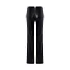 Pu Leather High Waited European and American Cross-Border Micro Flared Wide Jam Leg avec fermeture éclair, pantalon long des femmes hétéro qui montrent la jambe