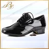 Chaussures de danse bd pour hommes 321 salle de bal salsa noire en cuir authentique en cuir carré plat talon doux sole