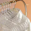 Kleiderbügel 5pcs klarer Glitzer Kleiderbügel Kleidung Display Nicht -Slip -Pullover Jacke Mode Kleider Racks Garderobe Organizer