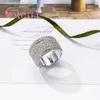 Cluster Rings Aankomst Fashion Charm Luxe 925 Sterling Silver Pave Micro Shiny Crystal Pretty Good Birthday Gifts For Ladies