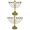 Titulares de vela Tabela Judaica Candlestick titular ornamentos antigos