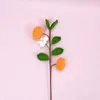 Flores decorativas tricotadas de flor laranja ramo de buquê artificial de buquê DIY DIY POOGRAFIA DE CROCHETED APOS DE CASAMENTO DECOR