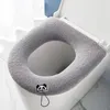 Mata pokrowca na toalety na wszystkie pory roku ciepłe i zagęszczone dzianinowe poduszka do mycia domowego pierścienia łazienkowego