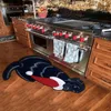 Carpets 1pc Christmas Tapis du tapis moelleux Novel Polyester Kitchen Absorbant Baign Mat à blanchis