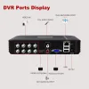 Recorder CCTV Security 5w1 AHD 4CH 5MP hybrydowy DVR 8CH XVI H.265 + 5MN CVI TVI CVBS IP 1080P DVR NVR dla IP anawa kamera AHD koncentryczn