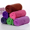 1pc serviette microfibre séchage rapide et sécheuse couleur unie couleur douce serviette douce-coiffure sèche serviette de cheveux adulte serviette de visage 30x30cm