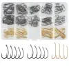 Fishhooks Fly Hooks Fly Tying Hooks Kit 210st Torra våt krökta tagg och barbless flugor med hög kolstål flygande fiskkrok fiske tackling