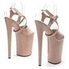 Dance Shoes Peep Toe 23CM/9inches PU Upper Plating Platform Sexy High Heels Sandals Pole 052