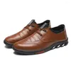 Casual Shoes Leather Men's Spring 2024 Business Soft-Soled Non-Slip Breattable All-Match Footwear