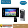 Deurbellen HomeFong 7 inch video Intercom Elektronische deurslot Exit Touch Button Home Intercom Video Deur Telefoon Deurbel met camera -record