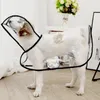 개 의류 애완 동물 강아지 투명 빗장 무기 코트 후드 방수 옷 부드러운 PVC 작은 개