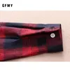 GFMY Boys Shirts For Girls British Plaid Child Shirts Kids School Blouse Blouse Red Tops Vêtements Enfants Enfants Plaid 12 ans 240326