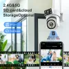 Kameror 1/4st 8MP WiFi Camera IP Outdoor 8x Zoom 5G Wireless Security Monitor AI Smart Tracking Surveillance Cameras 6MP Twoway Audio