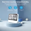 Tape Tuya Smart WiFi -temperatuur en vochtigheidssensor Indoor Hygrometerthermometer met LCD -display Ondersteuning Alexa Google Assistant