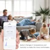 Klädmos Zigbee Smart Temperatur och luftfuktighet Sensor Batteridriven säkerhet Mini Thermometer Hygrometer med Tuya Smart Life App