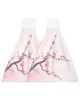 タオルピンクの桜の鳥のインクスタイルキッチンクリーニングクロスクロス吸収手皿