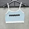 Striped Women Vest Tank Tops Luxury Designer Contrast Color Tanks Sexy Cropped Singlets Letters Camis