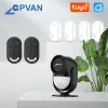 Kits CPVAN CP2W Système d'alarme domestique WiFi sans fil 2.4g TUYA Smart House Famber Security Alarm 125 dB Détecteur de mouvement Capteur de porte de porte