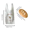Sacs de rangement portables de grande capacité shopping mignon cartoon pliable pain en forme de sac en forme de cuisine