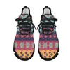 Casual Shoes Colorful Tribal Aztec Cartoon Mönster Icke-halklägenheter för kvinnor Mesh Absorberande löpande utomhusarbete Walking Foar